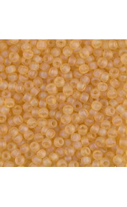 Miyuki rocailles Perlen 8/0 - Matte transparent light topaz ab 8-132FR